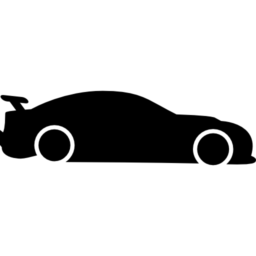 Racing car with side skirts